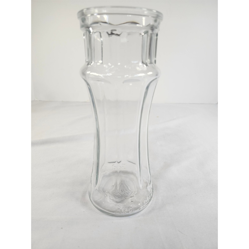 Vintage Red Lobster Glass Clear Lighthouse Hurricane Glass Collectible 8.25in